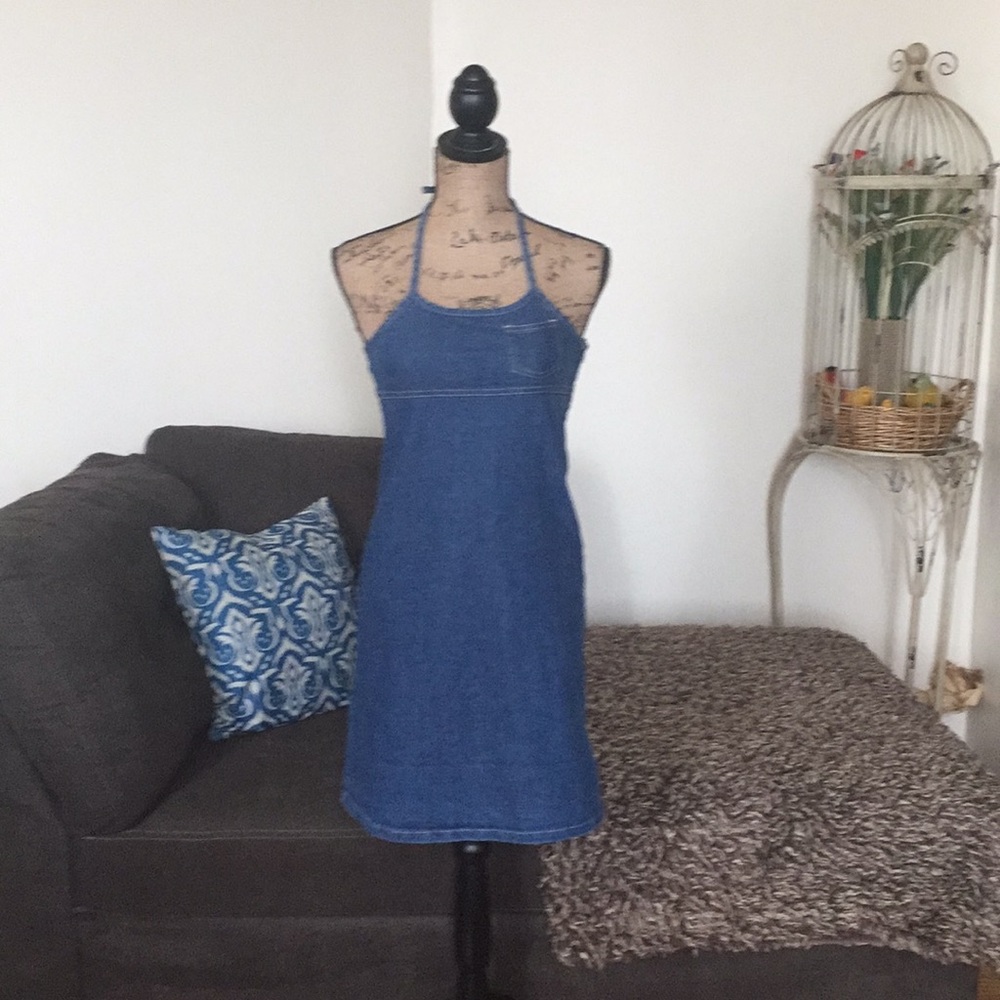 OLD NAVY stretch mini denim dress 👗💙👗
